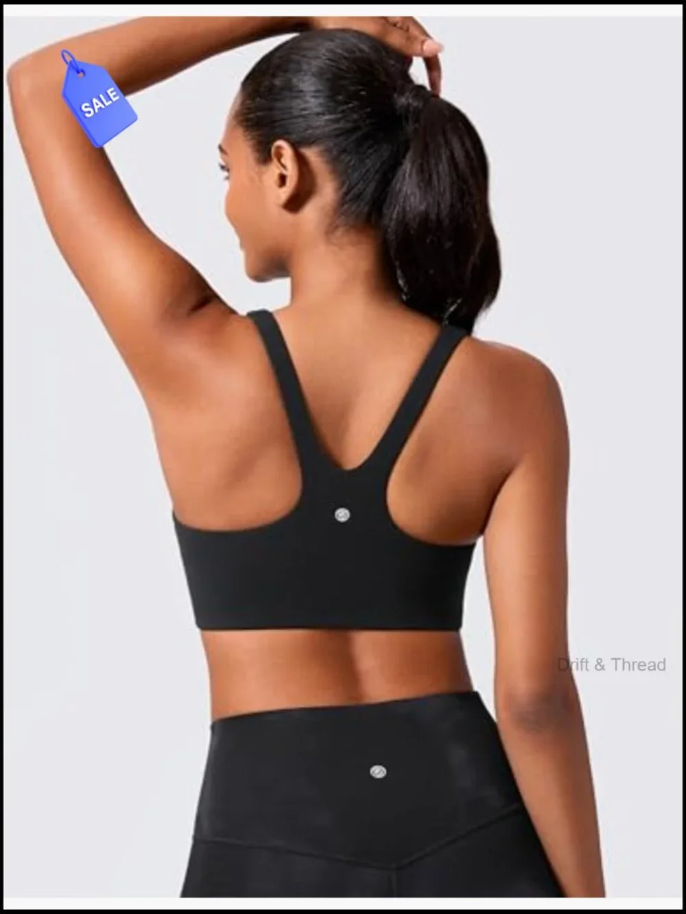 Seamless Racerback Sports Bra Light Support Double Layered Yoga Top